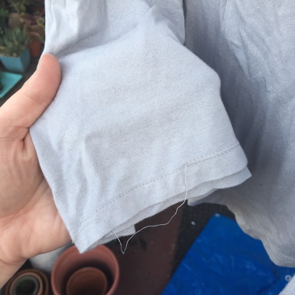 Banana Republic shimmery silver sleeveless top - Picture 3 of 6